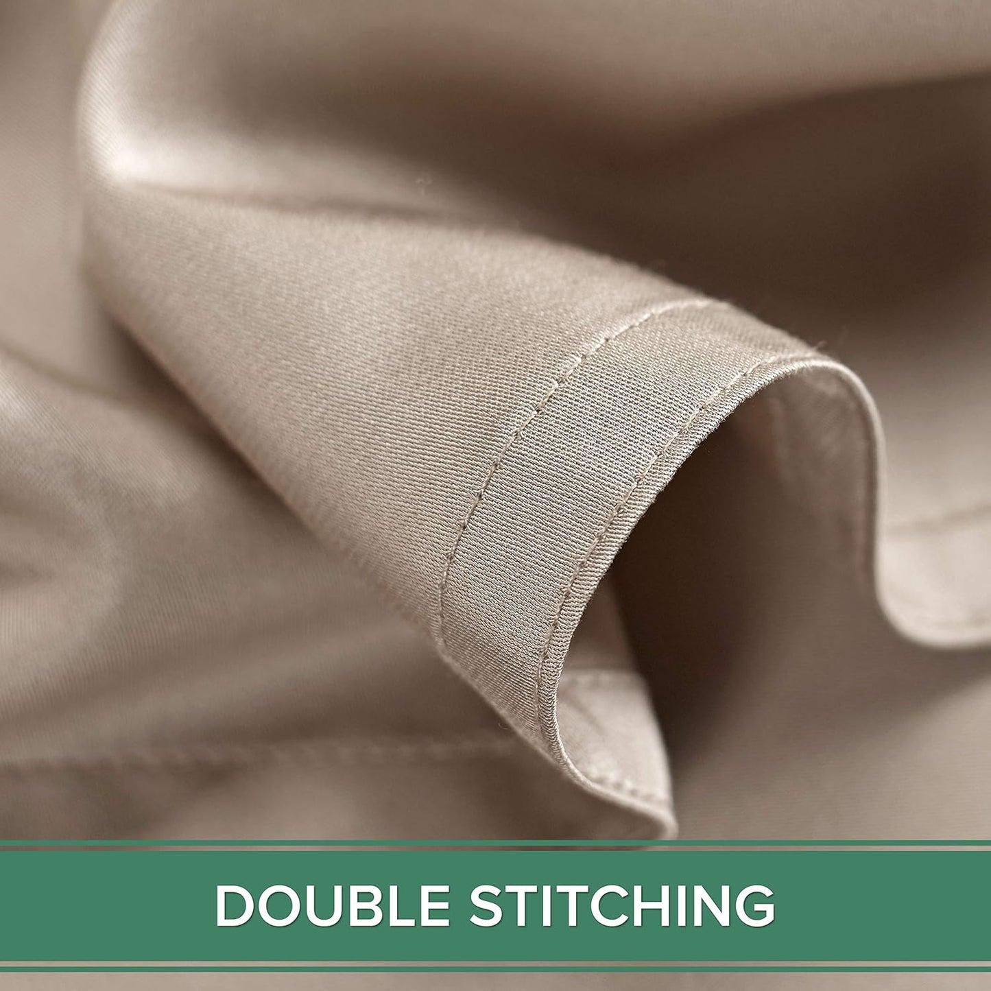 Pure Bamboo California King Sheets - 100% Organic Viscose Bed Sheet Set, Soft & Cooling (Sand)
