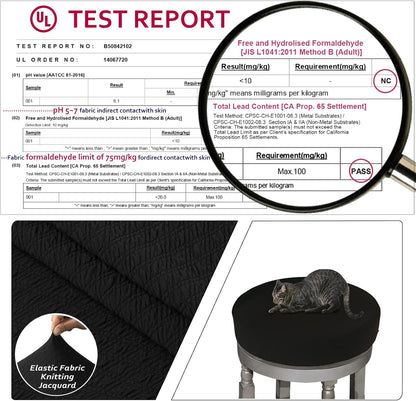 4 Dia.14-16, 4 Counts, BUYUE pcs Bar Stool Covers Luxury Crease-Resistant Jacquard Fabric Stretch Washable Vanity Stool