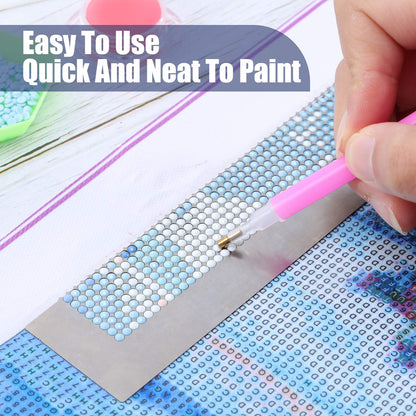 3 Pieces Stainless Diamond Painting Ruler Steel Diamond Art Ruler Steel 5d Drawing Mesh Rulers with Fix Tools 216 400 800 Blank Grids for Full Drill Partial Drills DIY Art Craft Diamonds Painting Kits