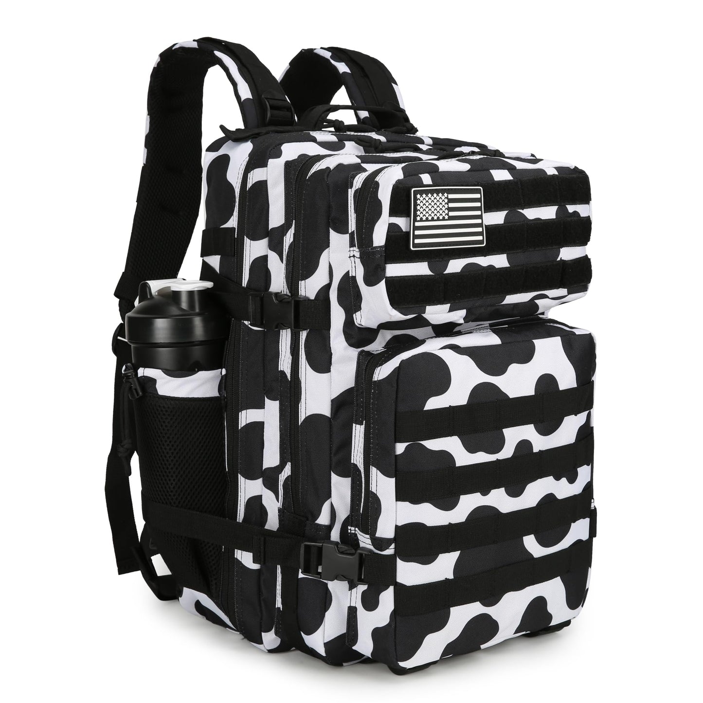Lovelinks21 45L Tactical Assault Backpack 3 day assault pack with Molle Waterproof backpack Rucksack for Tactical Backpacks (Cow color)