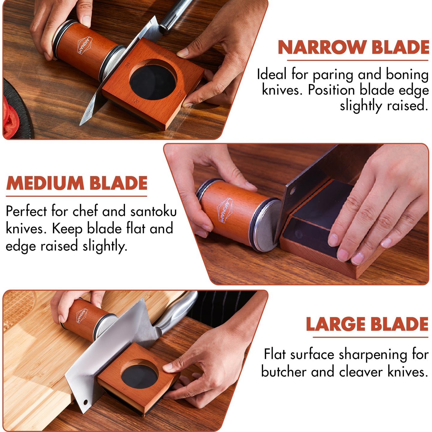 Knife Sharpener, Rolling Knife Sharpener Kit With Magnetic Holder, Kitchen Knife Sharpeners With Diamond Disks, Knife Sharpening Kit With 15, 18, 20 & 22 Degrees, Knife Sharpeners for Kitchen Knives