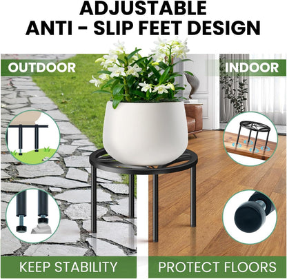 2-Pack Use(11.81" TOSKING Plant Stands - Heavy Duty Low Plant Stand, No Assembly Required Risers for Potted Plants