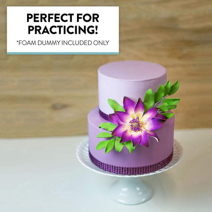 14 6 Inch Dummy Global Sugar Art x Cake Styrofoam Fake Cake for Decorating, Display & Practice