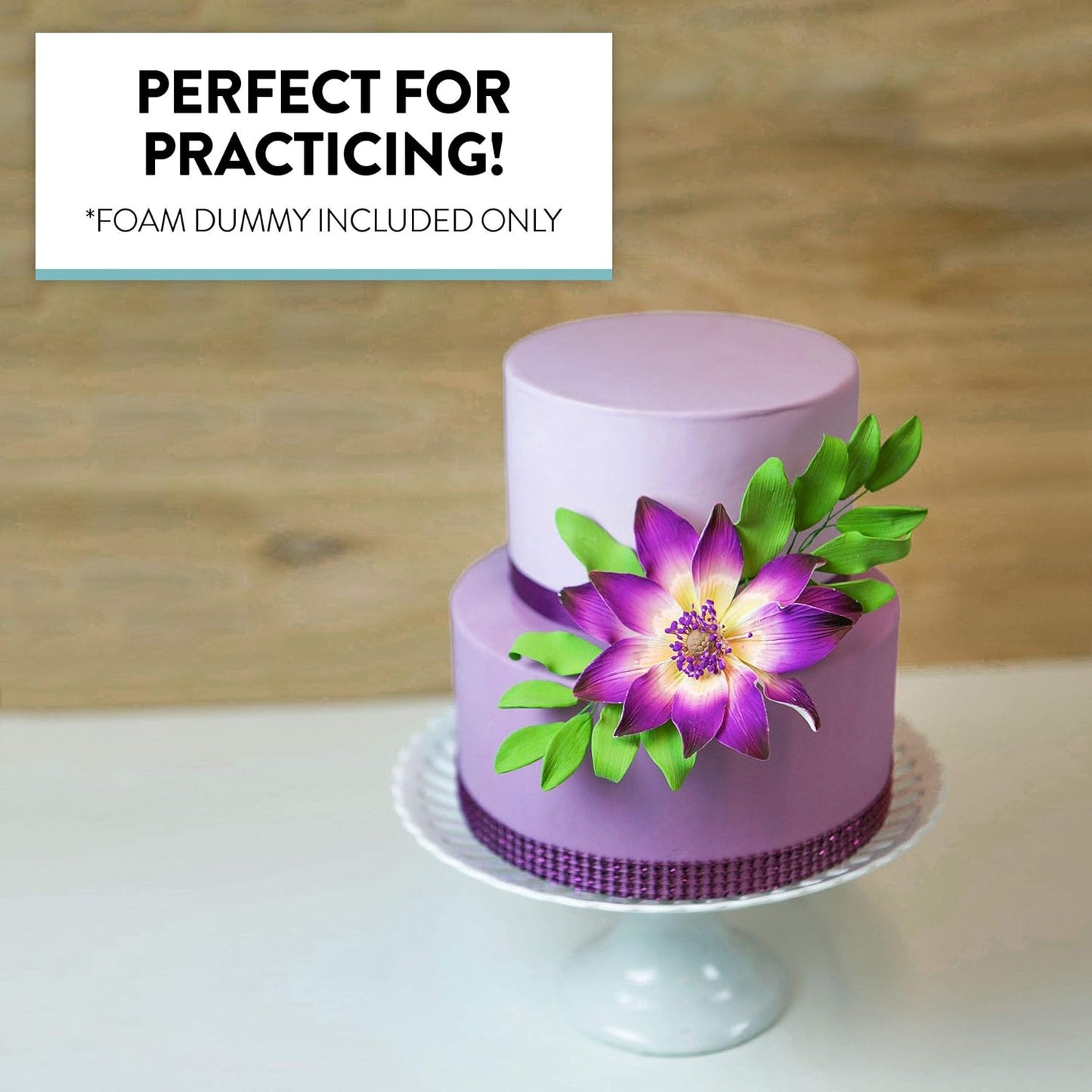 13 4 Inch Dummy Global Sugar Art x Cake Styrofoam Fake Cake for Decorating, Display & Practice