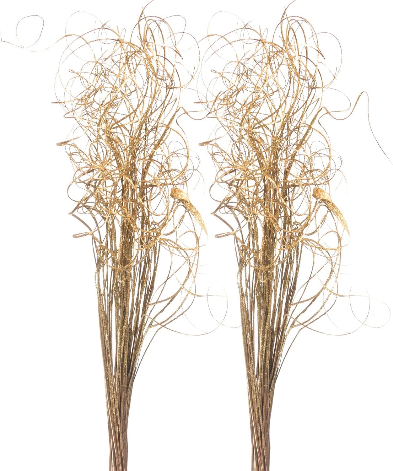 Royal Imports Sparkle Glitter Curly Ting Ting Branches, Vase Filler for Wedding, Holiday & Home Decoration, 26”, 75