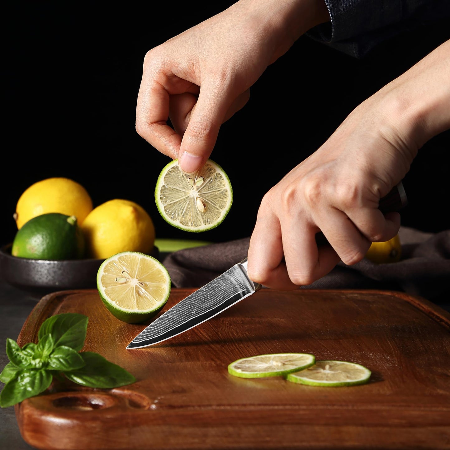 Wakoli EDIB Damascus Paring Knife – 3.2-Inch Small Kitchen Knife | Genuine 67-Layer Damascus Steel Blade with VG10 Core | Ergonomic Pakkawood Handle | Precision Cooking Knife in Gift Box