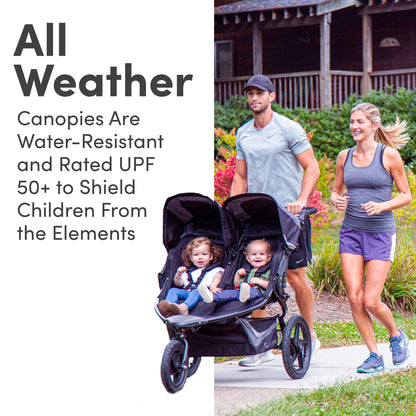 BOB Gear Revolution Flex 3.0 Duallie Jogging Stroller, Double Stroller, Graphite Black
