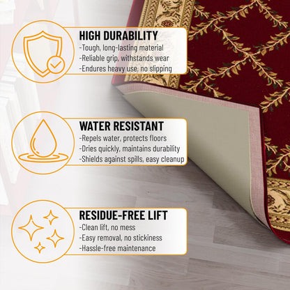 3' 9' 1/4 Inch Ottomanson x Non-Slip Rug Pad Gripper Thick Dual Surface Felt + Rubber Gripper - Safe for All Floors