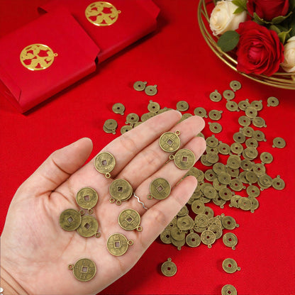 Bronze Chinese Coins – 190 PCS Ancient Antique Fashion Retro Jewelry Making Crafting Charms Findings Bulk for Bracelet Necklace Pendant Accessoires Lots Vintage Feng Shui Cash Arts Crafts Beading Tone