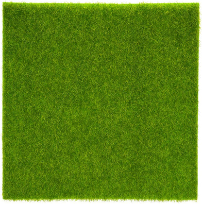 Oumefar Synthetic Artificial Grass Mat, Green Non-Woven Fabric Fake Turf Rug for Pets, 30 * 30cm
