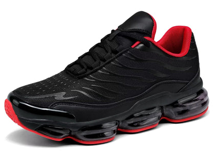 Men's Air Running Shoes Non Slip Workout Casual Sport Shoes for Men Basketball Sneakers Fashion Tennis Sport Fitness Cross Trainers Black/Red