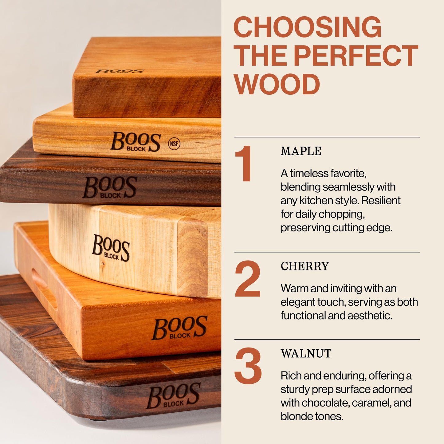John Boos R-Board Series Rectangular Wooden Walnut Cutting Board 24”x18” – 1.5” Thick, 17-lb Reversible Butcher Block with Edge-Grain & Finger Grips – Made in the USA