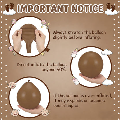 140Pcs Coffee Brown Baby Shower Decorations - Neutral Balloon Arch Garland Kit with 4 Baby Boxes - Mocha Beige Sand Nude Balloons for Teddy Bear Theme, A Baby Is Brewing, Gender Reveal Party