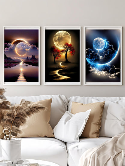 6 Pack Diamond Art Kits for Adults,Landscape 5D Diamond Painting for Adult Beginners,DIY Full Drill Round Gem Painting Dot Art Sets,Home Wall Decor 9.8x13.8 Inch
