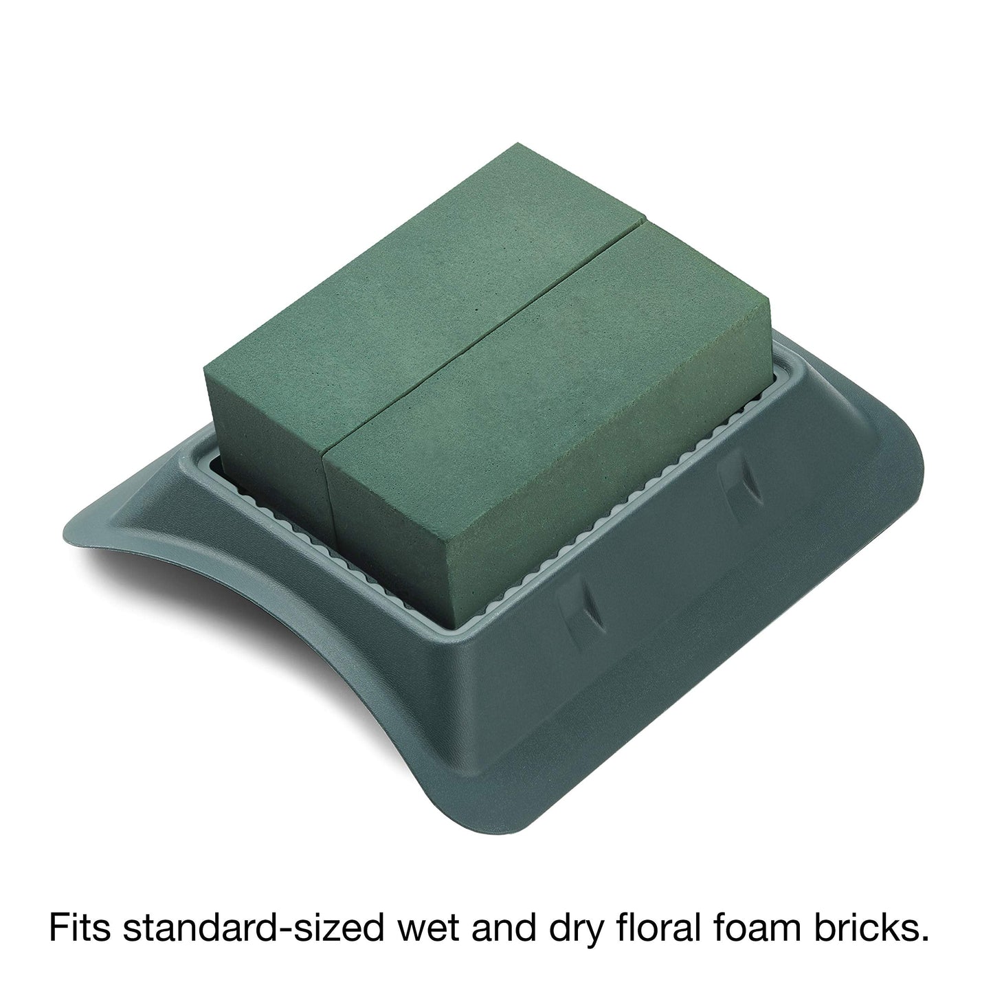 FloraCraft Plastic Floral Casket Saddle 2.75 Inch x 11.25 Inch x 12.75 Inch Green