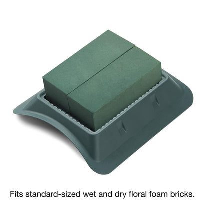 FloraCraft Plastic Floral Casket Saddle 2.75 Inch x 11.25 Inch x 12.75 Inch Green
