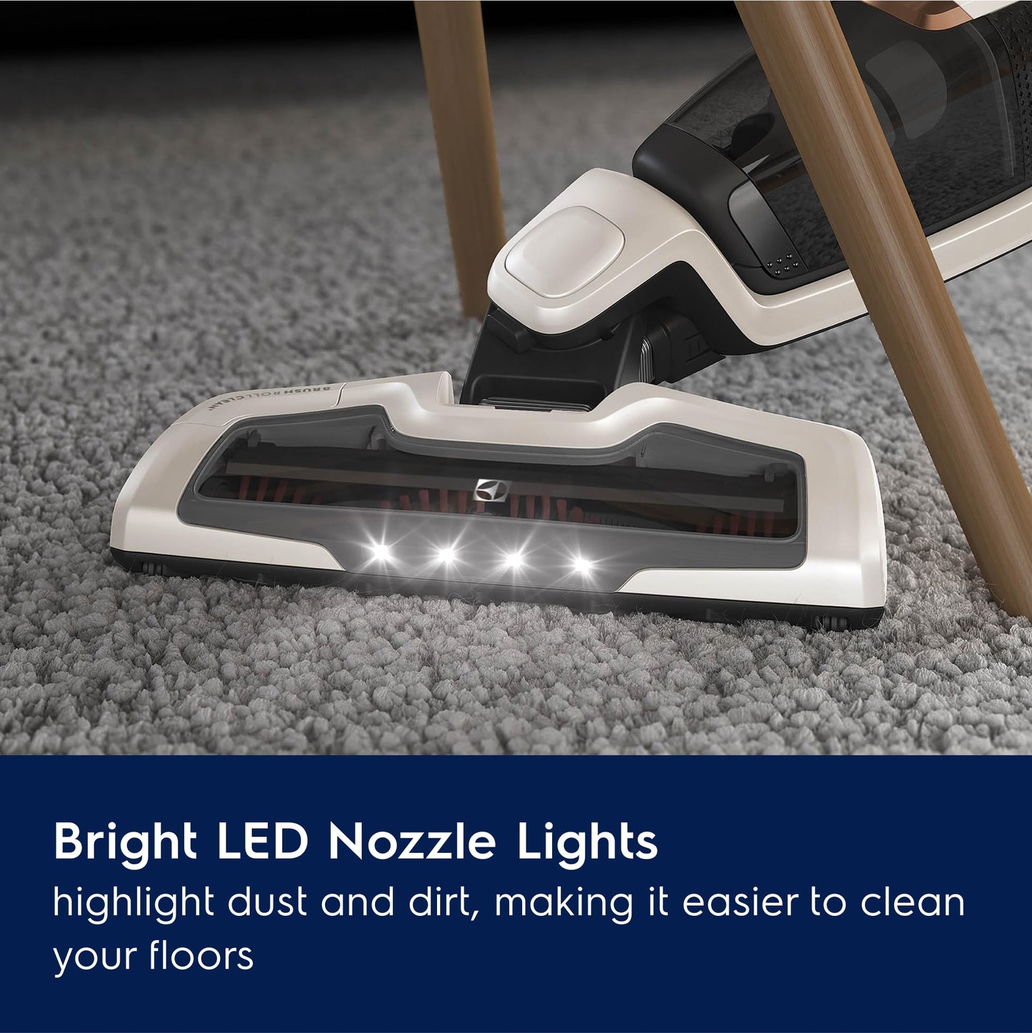 Electrolux Ergorapido Cordless 2-in-1 Vacuum Cleaner with High Suction Power and 180-Degree EasySteer Mobility, 48-Minute Run Time, 2 Power Modes, Satin White