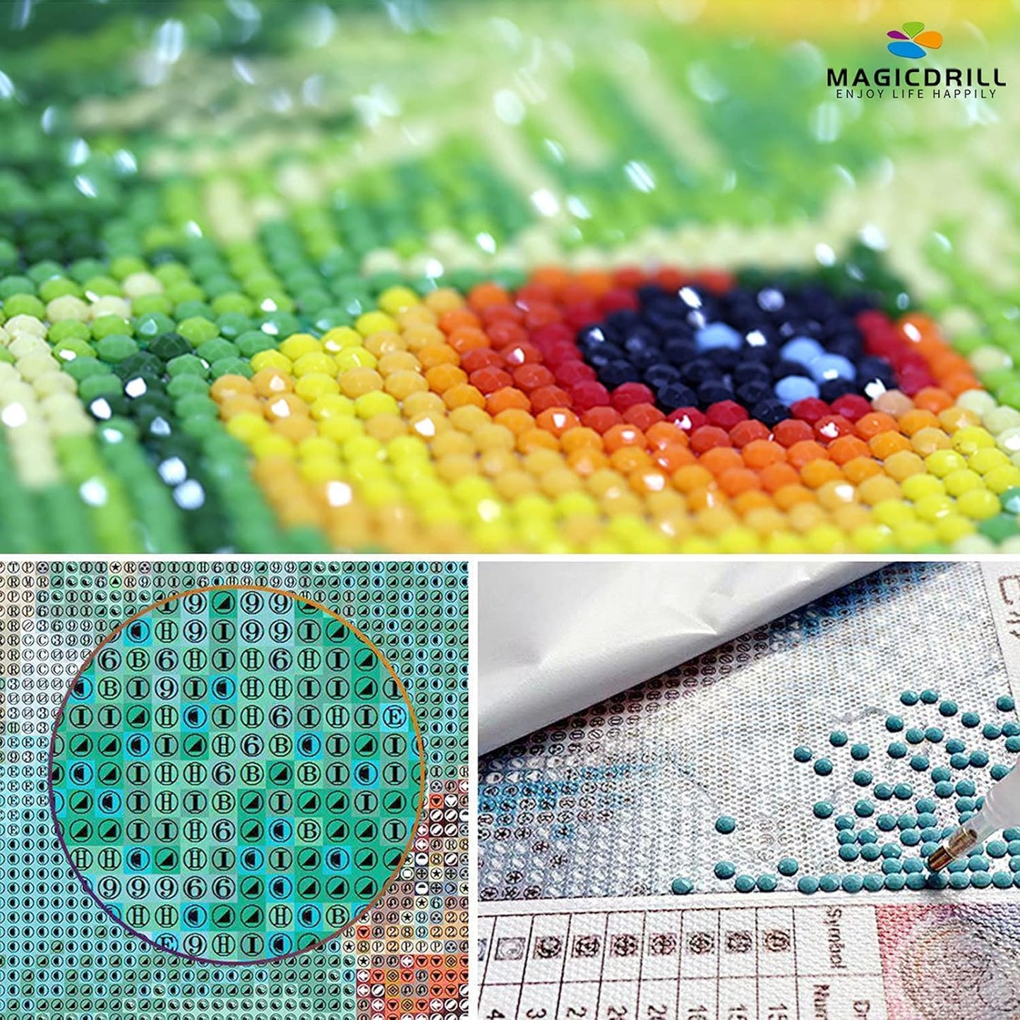 VOAA 5D Diamond Art Painting European Town Kit - DIY Paint with Diamond Art Abstract Round Full Drill Craft, Home Decor Embroidery Set with Canvas, Tools, Sparkling Diamonds - 12x16 inch