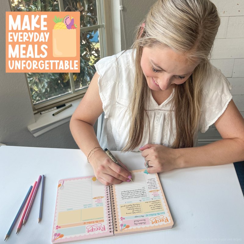 Hadley Designs Blank Recipe Book to Write in Your Own Recipes - Spiral Recipe Notebook, Cookbook Blank Journal, Make your Own Cookbook, Recipes Notebooks to Write in, Graduation Gifts 2026