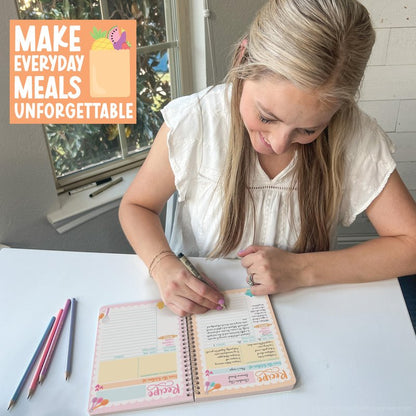Hadley Designs Blank Recipe Book to Write in Your Own Recipes - Spiral Recipe Notebook, Cookbook Blank Journal, Make your Own Cookbook, Recipes Notebooks to Write in, Graduation Gifts 2026