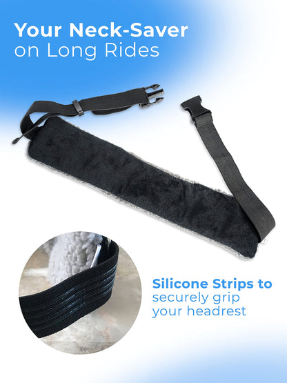 SeatSleeper Travel Pillow Alternative Stops Bobbing | Airplane Head Straps and Car Support Band | Great on Travel Upright | Super Comfy Neck Support | Small & Compact