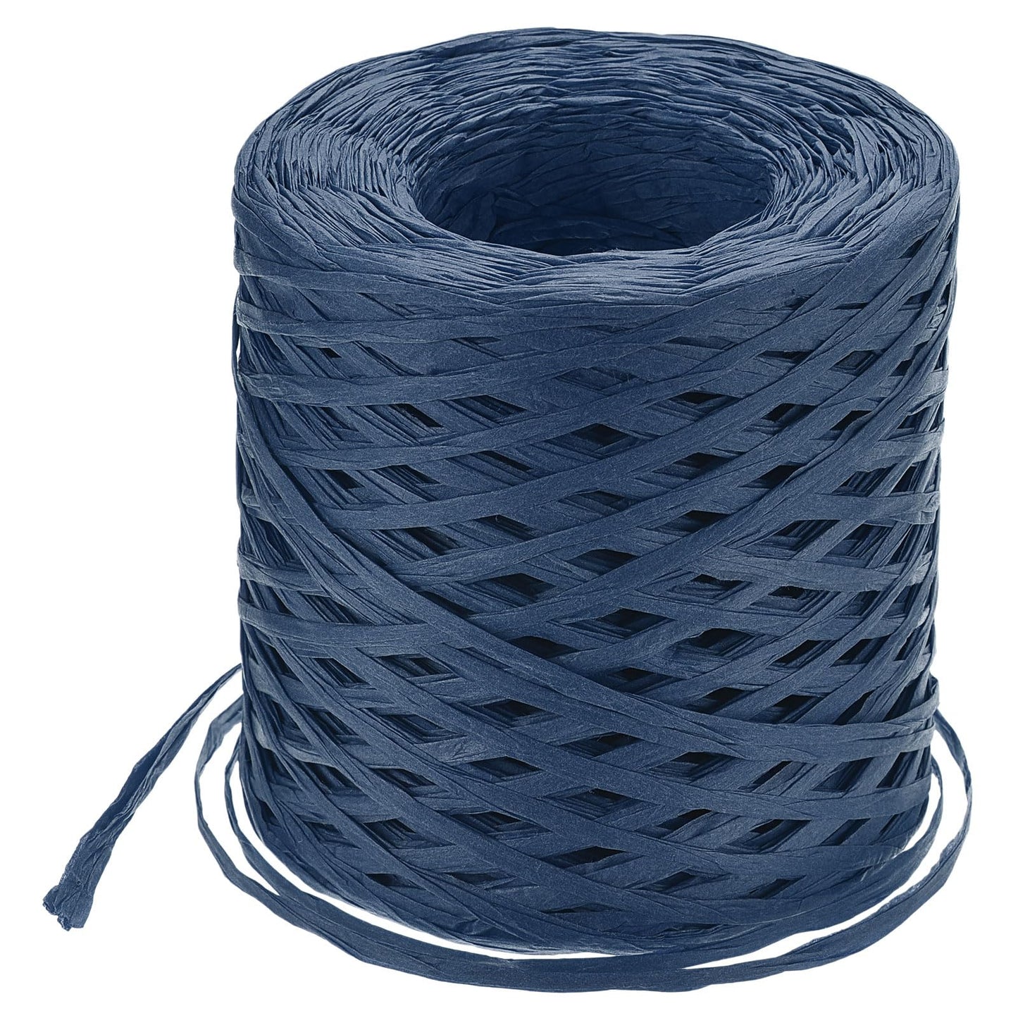 uxcell Raffia Paper Craft Ribbon, 1/4 Inch 218 Yards Raffia Twine String Packing Paper Twine for Christmas Wrapping DIY Craft, Navy Blue