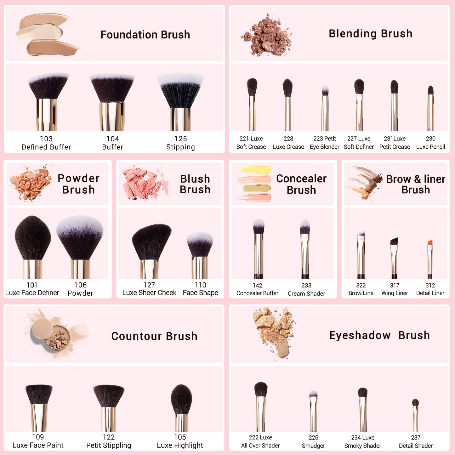Jessup Brand 25pcs Professional Makeup Brush Set Beauty Cosmetic Foundation Powder Blusher Eyeshadow Blending Highlight Concealer Natural-Synthetic Hair Brushes Set (Pearl White/Silver)