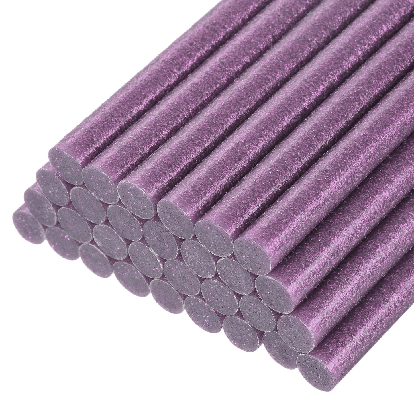uxcell 30pcs Mini Hot Glue Gun Sticks 4-inch x 0.43-inch High Sticky Large Hot Glue Sticks for Glue Gun, Glitter Purple