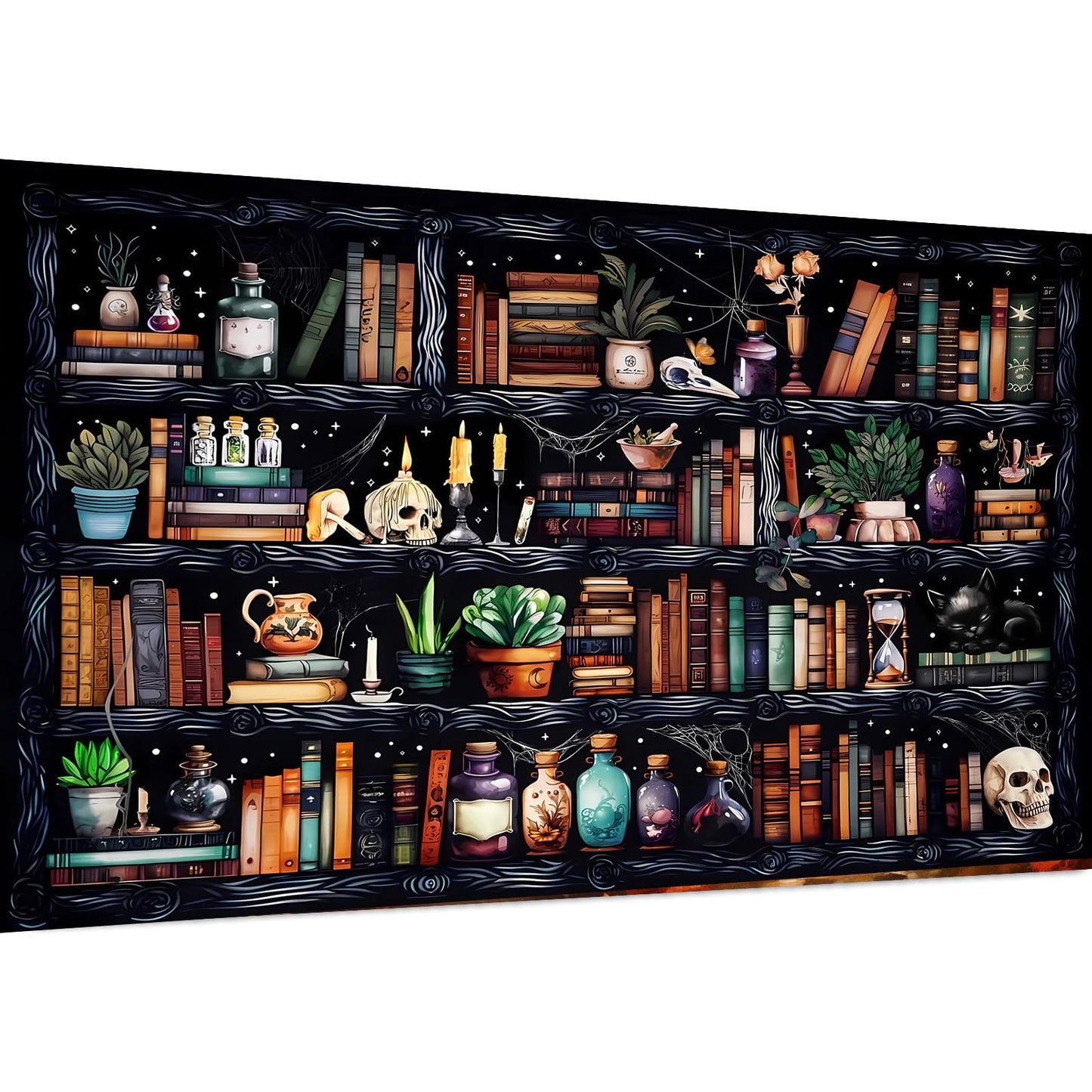 Axquilon Large Diamond Art Kits for Adults - Bookshelf Diamond Painting Kits for Adults Beginner, DIY 5D Full Drill Gem Art for Home Wall Decor 16x28 inch