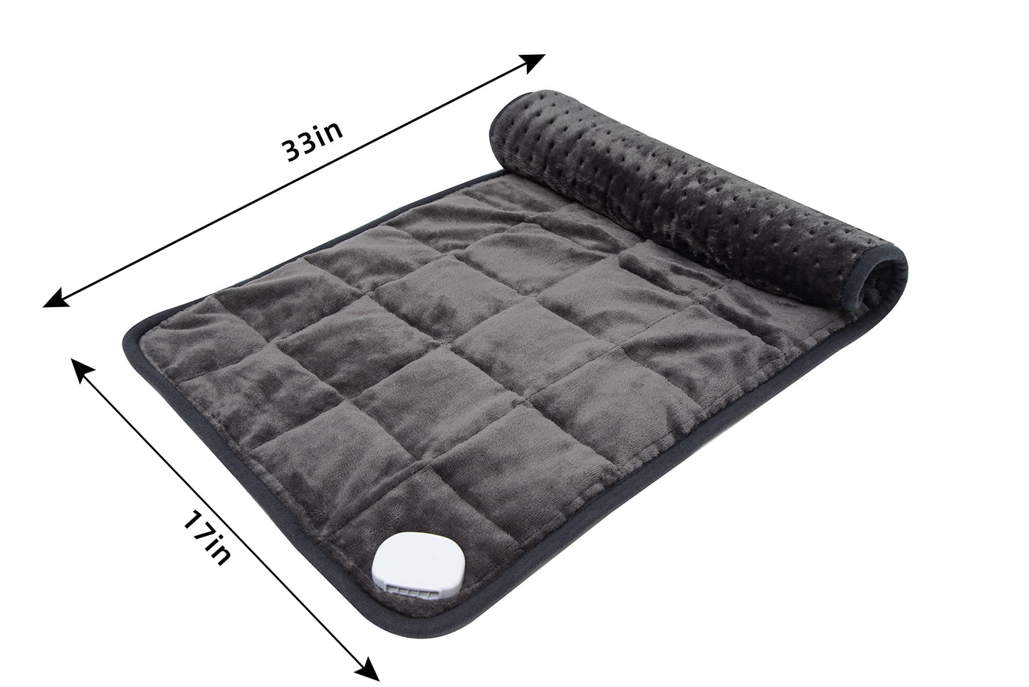 Ruqiji 17''x33'' XXXL King Size Heating Pad with 120 Minutes Auto Shut Off&6 Temperature Settings, Flannel Electric Heating Pad/Pain Relief for Back/Neck/Shoulders/Menstrual Pain/Leg Cramp (Dark Blue)