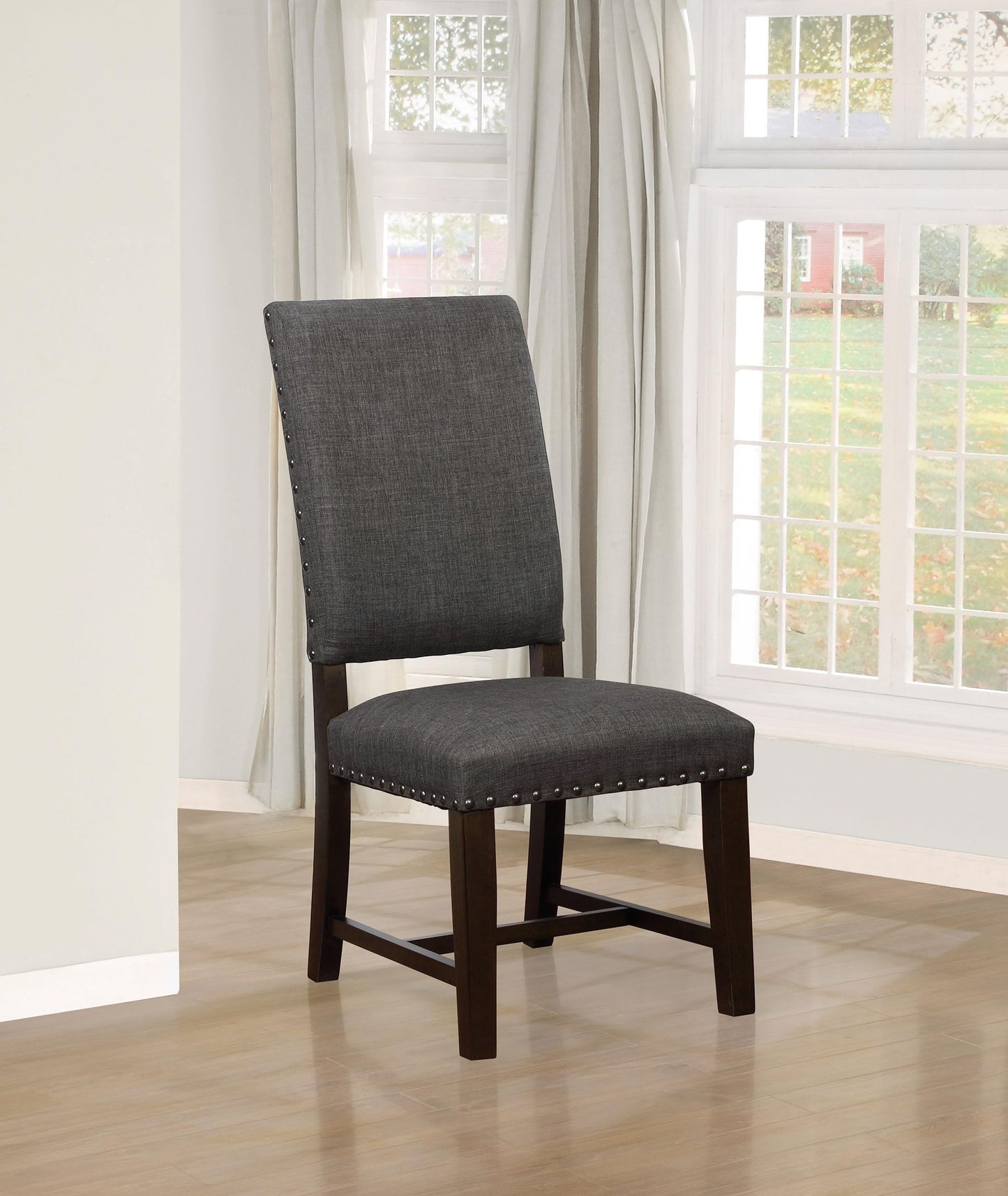 Coaster Home Furnishings Twain Upholstered Dining Side Chair Warm Grey 109142 (Set of 2)