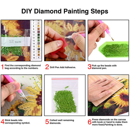 KTHOFCY 5D DIY Diamond Painting Kits for Adults Kids, Christmas Garland Full Drill Embroidery Cross Stitch Crystal Rhinestone Paintings Pictures Arts Wall Decor Painting Dots Kits 15.7X11.8 in
