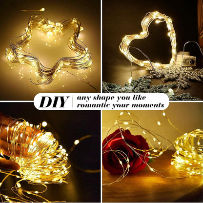ZGWJ Fairy Lights - 8 Pack Battery Operated 7ft Mini LED String Lights | 3 Modes for DIY & Events
