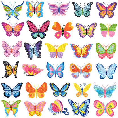 Labeol Diamond Art Kits for Kids Boys and Girls Ages 6-8-10-12 Easy to DIY Creative Diamond Art Sticker Craft by Numbers Kits for Kids and Adult Beginners (Butterfly)