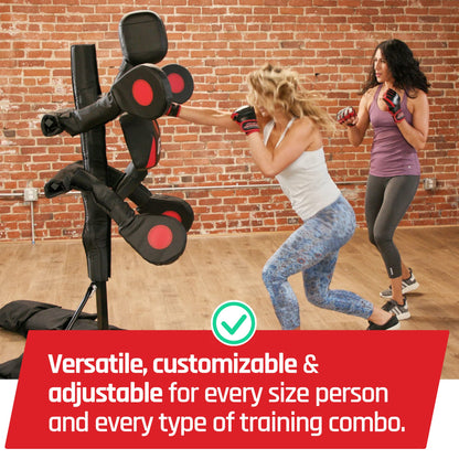 UFC BAS Body Action System X2 - Professional Freestanding Home Training Equipment for MMA, Boxing, Muay Thai and Martial Arts - Adjustable Punching and Kicking Pads