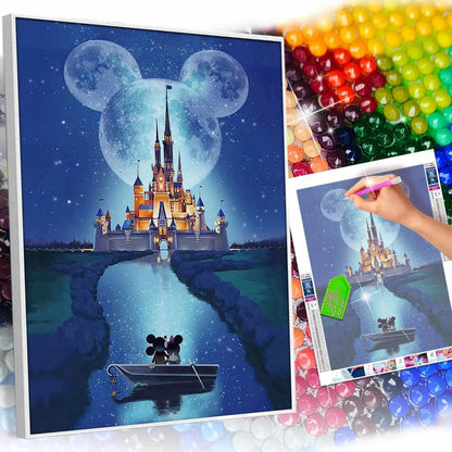 JYLMOOD 2 Packs Cartoon Diamond Painting Kits for Adults 5D Diamond Art Kits for Adults Beginner,DIY Full Drill Diamond Rhinestone with Tools Accessories for Home Wall Decor Christmas 12x16inch