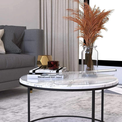 14 Inch 2mm NECAUX Round Clear Table Cover Protector, Thick Upgraded Version, Unshrinkable Waterproof Oil Proof Plastic
