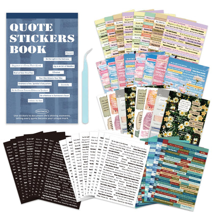 PRSTINCOL 2346PCS Quote Stickers,48 Sheets Scrapbook Supplies Kit Word Stickers for Journaling, Card Making, Vision Board Supplies for Adults Crafting