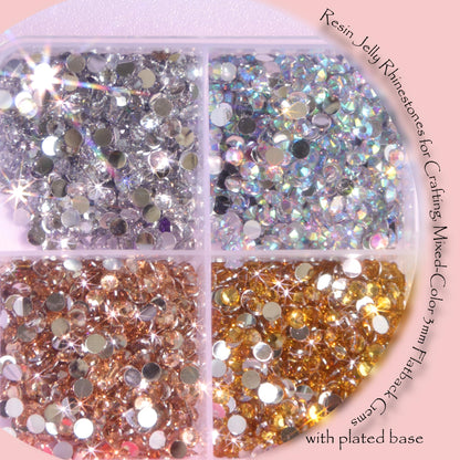 Bedazzle Kit with Rhinestones for Crafting, 28 Colors, 36000 Pieces, 3mm Flat Back Resin Gems, Bling Rhinestone Kits with B7000 Glue, Tweezers and Wax Pen for DIY Diamond Art, Phone, Clothing, Nail