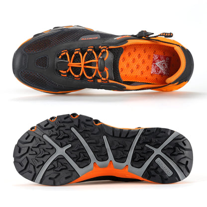 HUMTTO Men's Amphibious Water Shoes - Outdoor Hiking Sandals for Men Summer Non-Slip Quick Drying Water Sandals River Shoes 10.5 Black