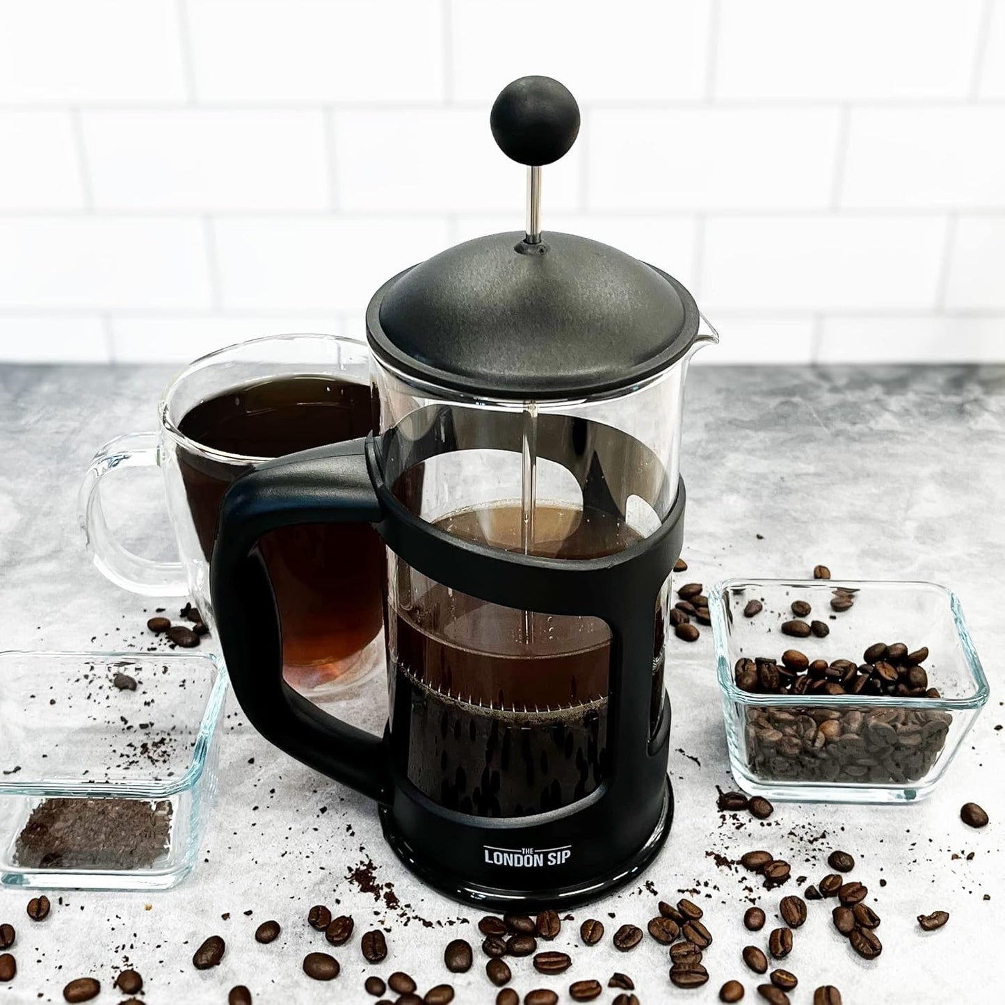 French Press Immersion Brewer Coffee Maker, 34oz, with Stainless Steel Filter System