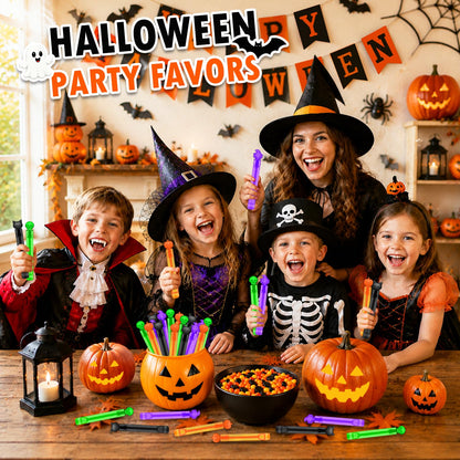 Bulk Halloween Giveaways Handouts Prizes for Kids 100 PCS, Mini Bubble Wands for Toddlers, Bulk Small Halloween Toys Gifts Party Favors Goody Bag Stuffers Fillers Items for Pinata Birthday Classroom