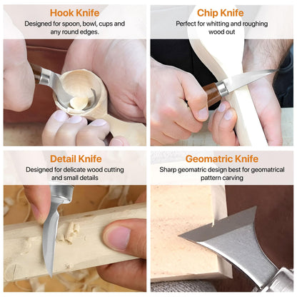 CARVCRAZE Wood Carving Tools Set 30-in-1 Wood Carving Knife Kit, Whittling Knife, Craft Kits for Adults, Wood Working Tools and Accessories, Knives, Whittling Kits, Hobbies for Adults