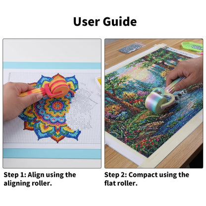 Ferixan Rollers Tool Design for Diamond Painting Beginners: 4-Piece Rollers Set for Aligning & Flattening Diamond Art - Gem Art - Rhinestone Embroidery