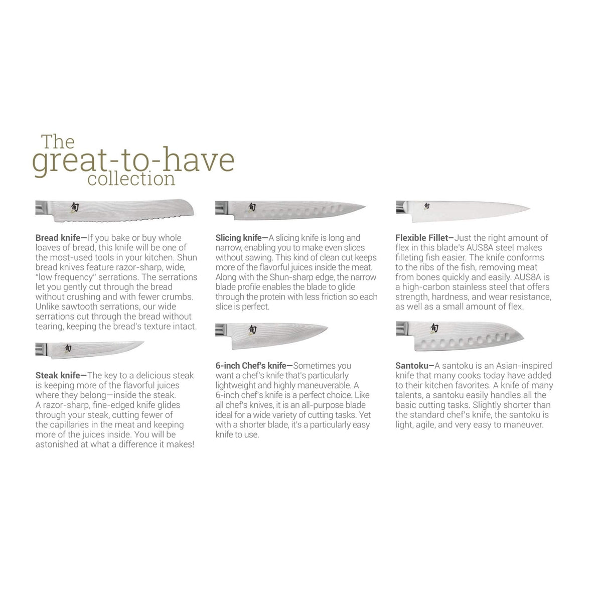 Shun Sora 5 Pc Student Knife Set