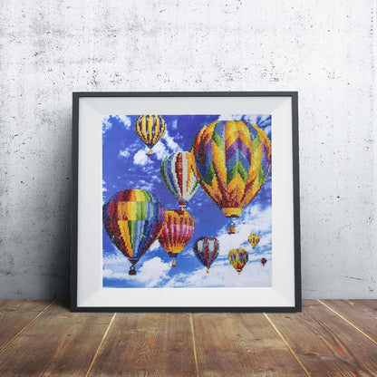 DIAMOND ART BY LEISURE ARTS Diamond Painting Kits for Adults 14"X16" Advanced Hot Air Balloons, Full Drill, Art Kits, Dimond Art, for Adults, Kit