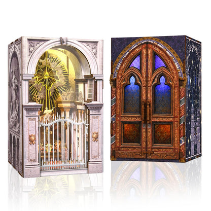 MiniCity 2 Pack Book Nook Kit, DIY Miniature House Kits for Adult and Teens, Dollhouse Tiny Booknook DIY Craft Gifts for Family and Friends