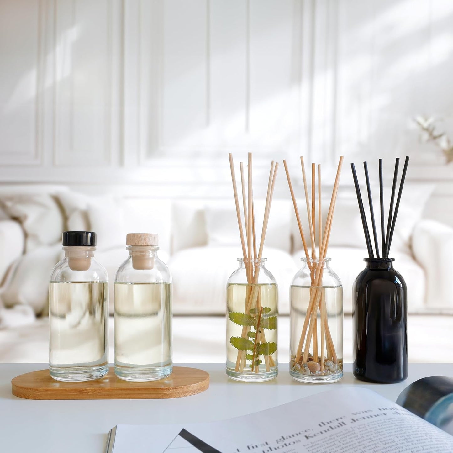 Urban Naturals White Tea Scented Oil Reed Diffuser Refill, 4 oz., Includes Free Set of Reed Sticks