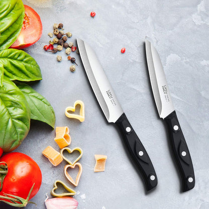 2PCS Little Cook Paring Knife Set, Ultra Sharp German Stainless Steel Kitchen Knives