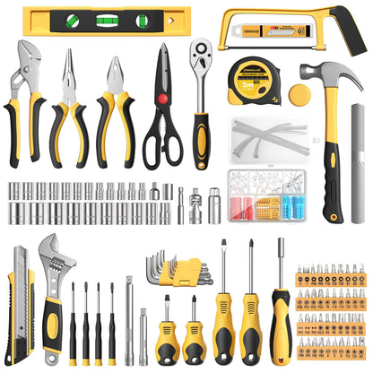 CRESOLVIA 328 Piece Tool Kit for Home,Hand Repair Tool Set,Toolbox Storage Case with Drawer,General Household/Auto Tool Kit,Perfect for Homeowner, DIY, Handyman